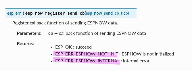 Dokumentation der ESP-NOW Register-Callback-Funktion