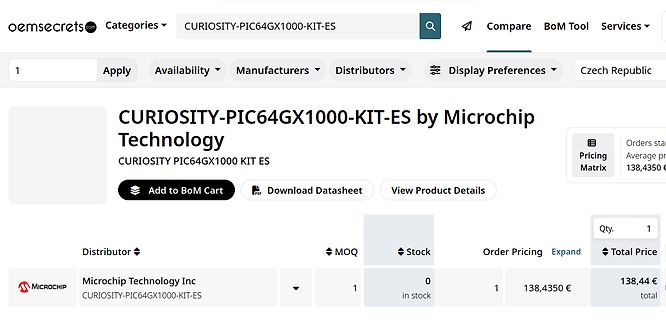 Screenshot einer Produktseite von oemsecrets.com