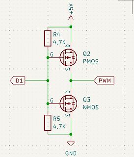 Schaltplan einer MOSFET-H-Brücke