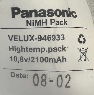 Aufkleber eines Panasonic NiMH Akku-Packs