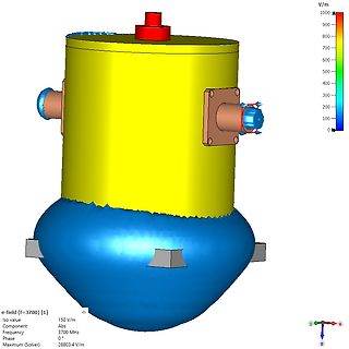 Elektromagnetische Feldverteilung Simulation