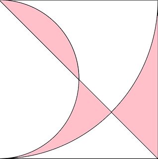 Geometrische Zeichnung mit rosa Flächen