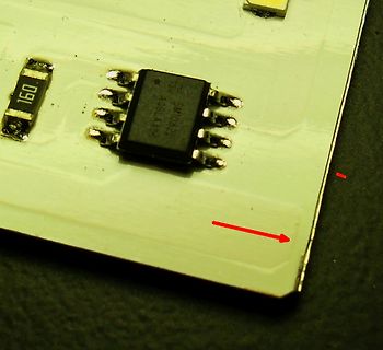 Nahaufnahme einer Leiterplatte mit integriertem Schaltkreis