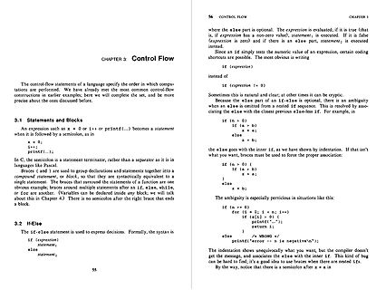 Lehrbuchseite über Control Flow und if-else Strukturen