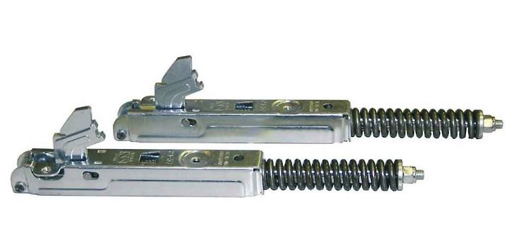 Zwei mechanische Verriegelungsmechanismen mit Federn