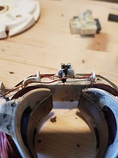 Nahaufnahme eines Elektromotors oder Spulensystems
