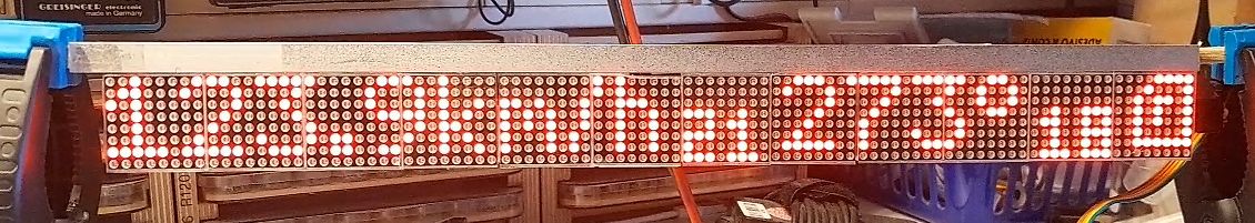 LED-Matrix-Anzeige mit Messwerten