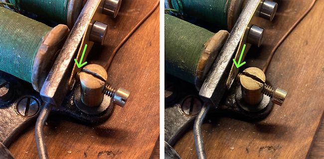 Detailaufnahme einer elektrischen Komponente mit grünem Draht