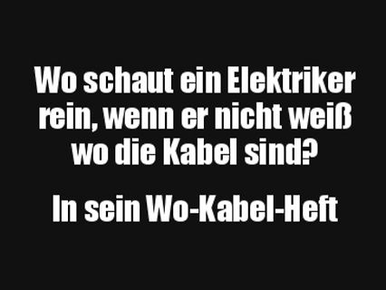 Deutscher Witz über Elektriker