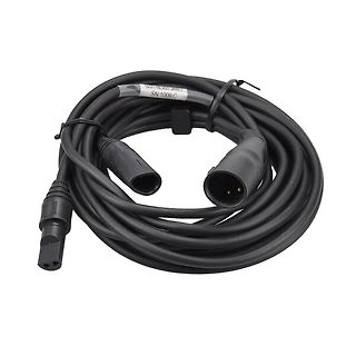 Schwarzes Kabel mit Steckverbindern