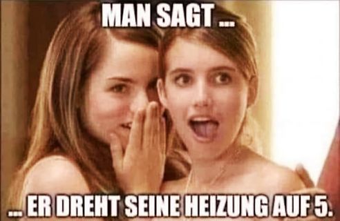 Meme mit zwei Frauen, die flüstern