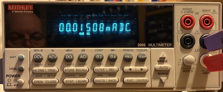 Keithley 2000 Multimeter Display