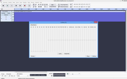Software-Fenster eines grafischen Equalizers