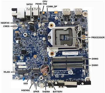 Beschriftete Computer-Mainboard Leiterplatte