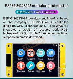 ESP32-2432S028 Display Modul mit GUI-Elementen