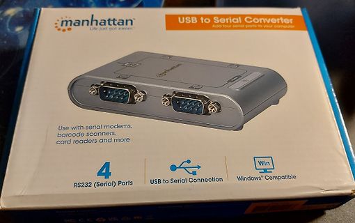 Verpackung eines Manhattan USB zu Serial Converters