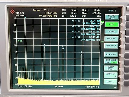 Display eines Spektrumanalysators