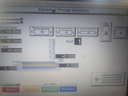 Softwareoberfläche zur Auswahl elektrischer Formen