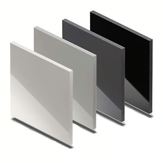 Vier quadratische Platten in verschiedenen Graustufen