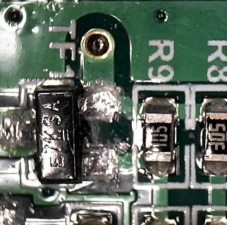 Makroaufnahme einer Leiterplatte mit SMD-Bauteilen