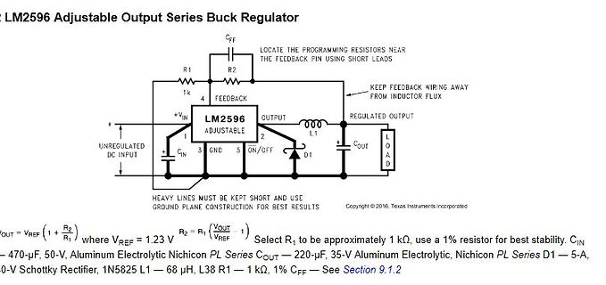 Schaltplan LM2596 Buck Regulator