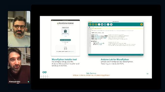 Video-Call mit Präsentation von MicroPython-Tools