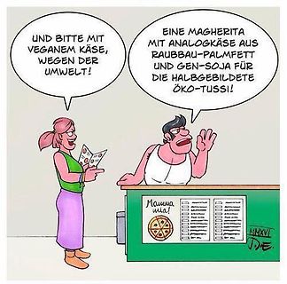Comic über eine Kundin und einen Kellner