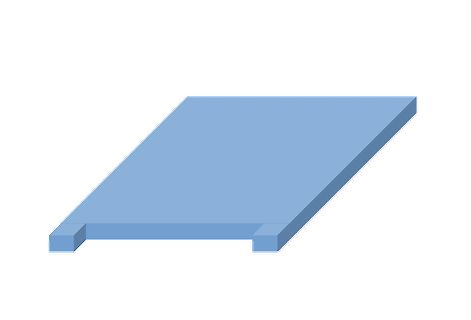 Blaue geometrische Form
