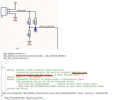 Schaltplan und C-Code für ADC-Messung