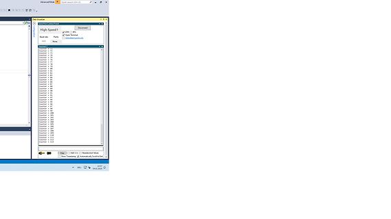 Software-Screenshot einer Terminal-Anwendung mit Datenliste