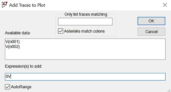 Dialogfenster einer Messsoftware zum Hinzufügen von Spuren