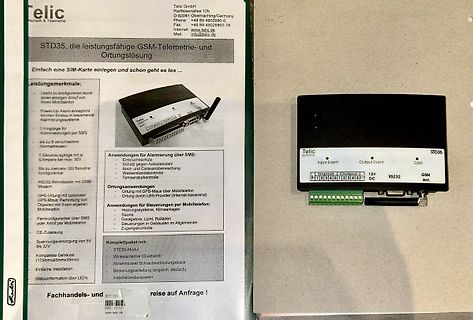 Werbeflyer für Telic GSM-Telemetrie- und Ortungslösung