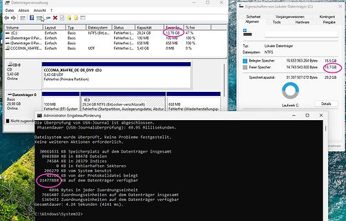 Windows Datenträgerverwaltung und Fehlerbericht