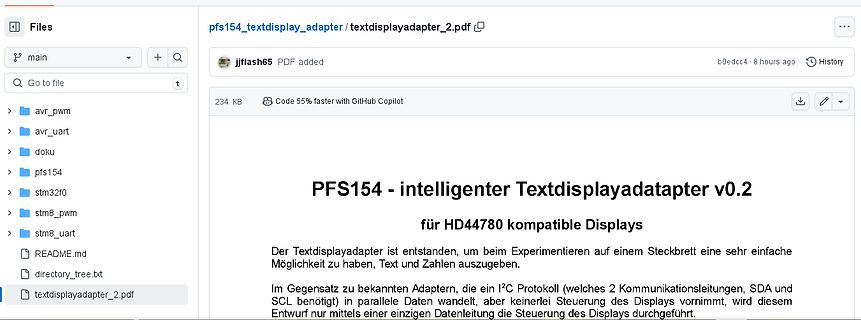 Screenshot einer Dateiansicht in einem Repository