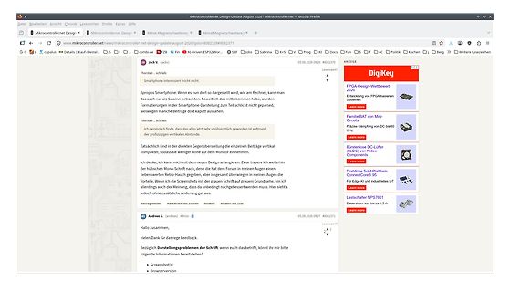 Screenshot eines Internetforums