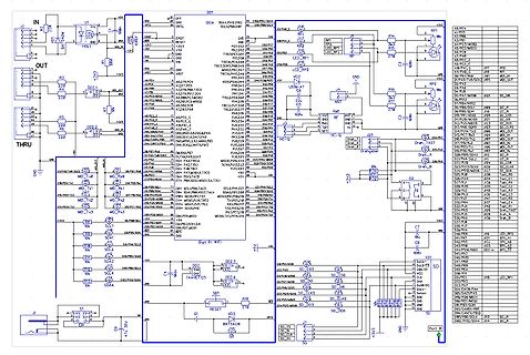 Schaltplan eines Mikrocontroller-basierten Systems mit ESP8266 und ATmega8