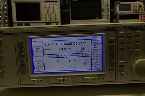 Display eines Signalgenerators