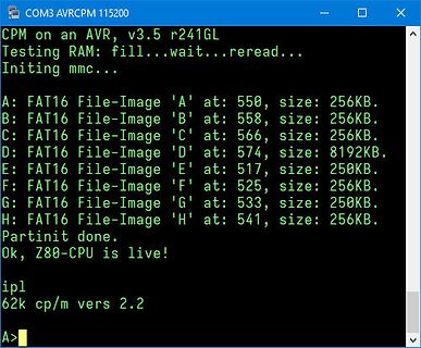Bootvorgang eines CPM-Betriebssystems auf einem AVR-Mikrocontroller