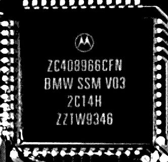 Makroaufnahme eines Motorola Mikrocontrollers