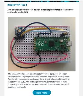 Raspberry Pi Pico 2 auf Breadboard