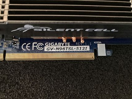 Detailaufnahme einer Gigabyte Grafikkarte