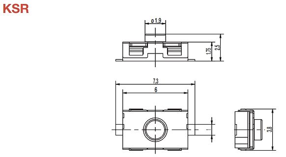 Technische Zeichnung eines Bauteils mit Bemaßung