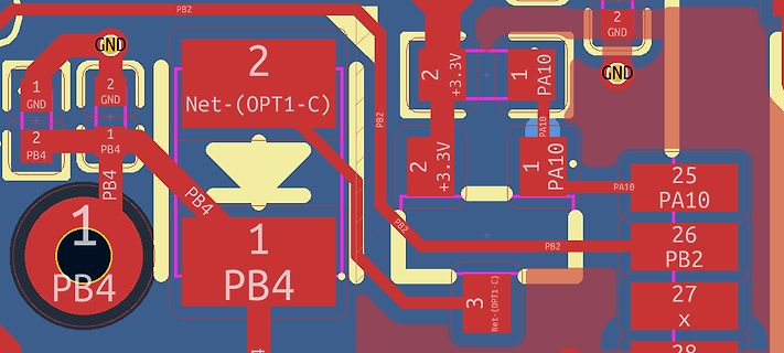 Ausschnitt eines PCB-Layouts