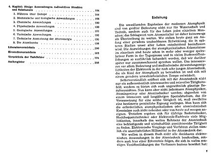 Inhaltsverzeichnis und Einleitung eines Buches über Atomphysik