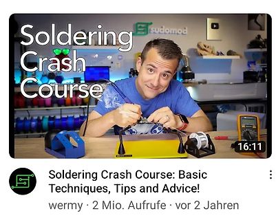 YouTube-Thumbnail eines Lötkurses