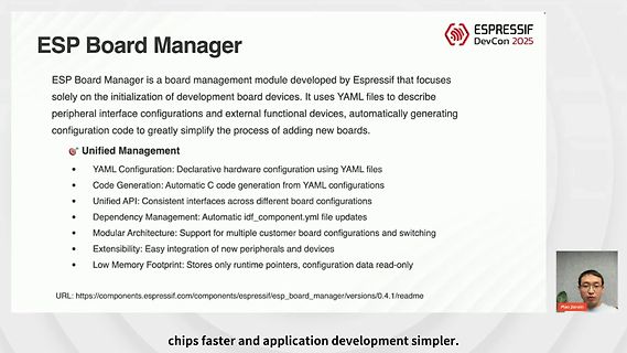 Präsentationsfolie zum ESP Board Manager