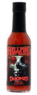 Flasche Hellfire Hot Sauce Doomed