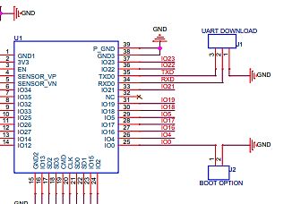 Ausschnitt eines Schaltplans mit Mikrocontroller