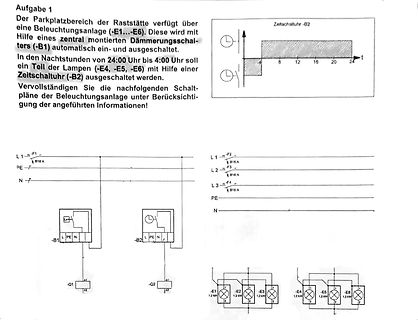 Aufgabe mit Text und Schaltplan