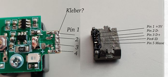 Nahaufnahme einer Leiterplatte und eines USB-Anschlusses